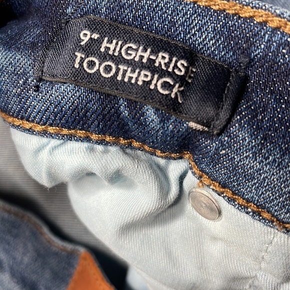 J Crew Jeans 9 High Rise Toothpick Denim Raw Hem Size 31 - Picture 8 of 16